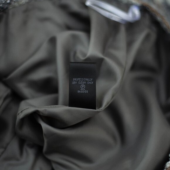 Lafayette 148 NY Skirt 14 Gray Beige Boucle Beaded Sparkly Elegant Dressy - Picture 7 of 9